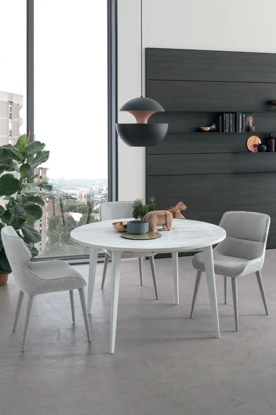Tavolo rotondo allungabile Aiace disponibile in vari colori