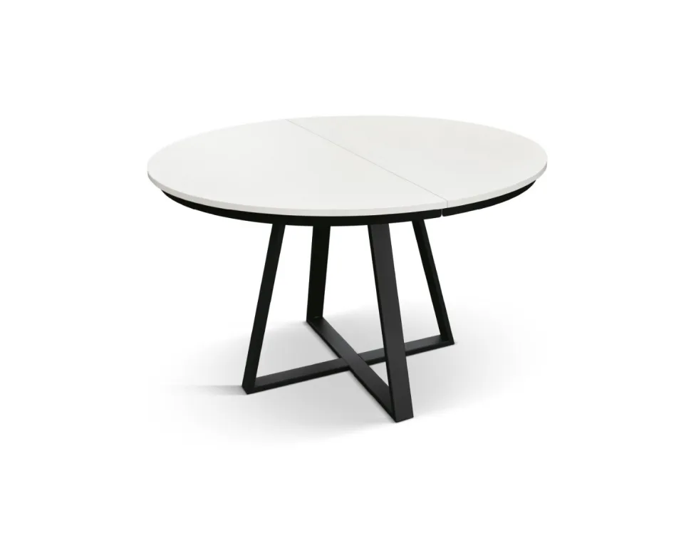 Tavolo rotondo allungabile con piano in nobilitato disponibile in 3 colori Everyday