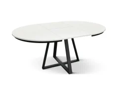 Tavolo rotondo allungabile con piano in nobilitato disponibile in 3 colori Everyday