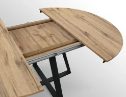 Tavolo rotondo allungabile con piano in nobilitato disponibile in 3 colori Everyday