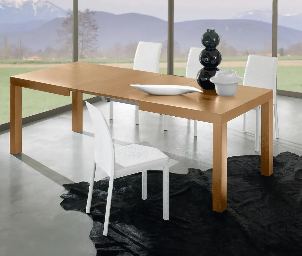 Tavolo Sirio 140x90 cm rovere slavonia allungabile fino a 300 cm