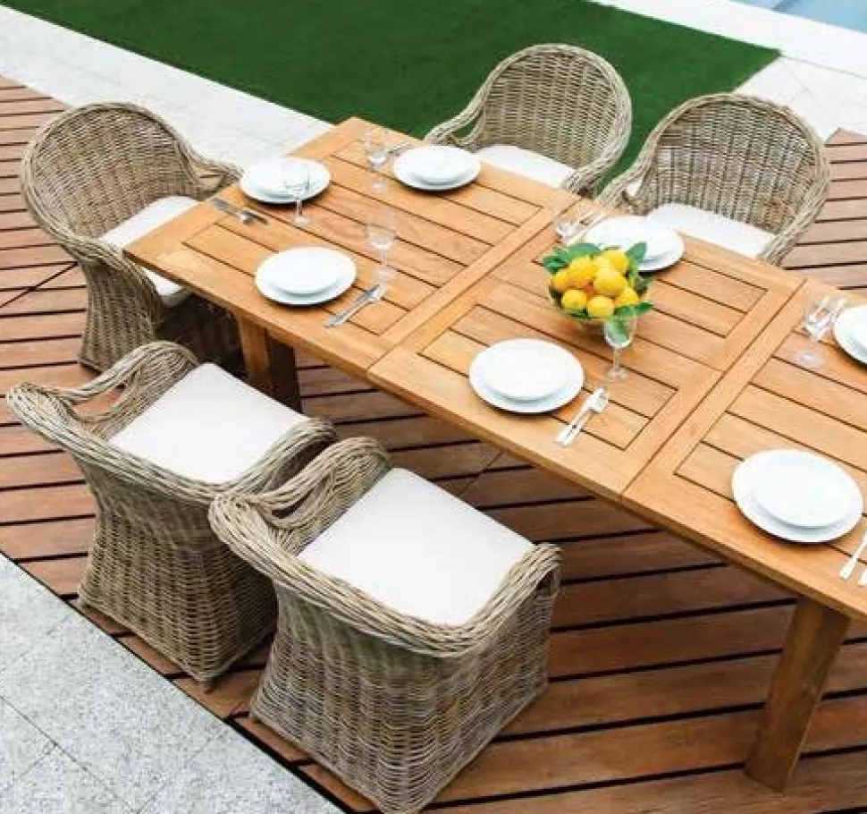 Tavolo Sumatra Allungabile in Teak Riciclato 180/250 x 100 cm