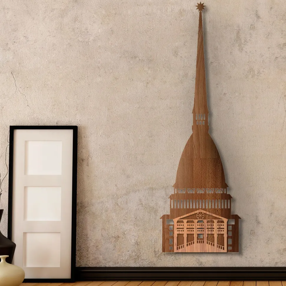 Torino - quadro in legno mdf scuro altezza 1,1 metri