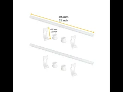 Tubi appendiabiti per armadi Jagmet lunghezza 815 mm in Acciaio Verniciato bianco