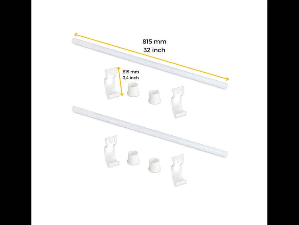 Tubi appendiabiti per armadi Jagmet lunghezza 815 mm in Acciaio Verniciato bianco