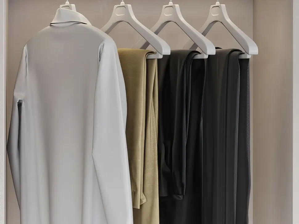 Tubi per armadio Luxe con staffe, Alluminio e Tecnoplastica,disponibile in 2 misure e 2 colori