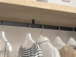 Tubi per armadio Luxe con staffe, Alluminio e Tecnoplastica,disponibile in 2 misure e 2 colori
