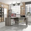 Ufficio completo in finitura Rovere Tartufo e Bianco Laccato