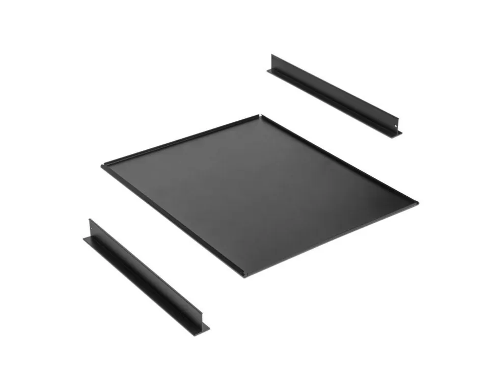 Vassoio estraibile regolabile con chiusura soft per armadi disponibile in 2 colori e 3 misure