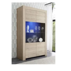 Vetrina 2 ante linea Clear in Rovere Cadiz
