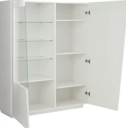 Vetrina 2 ante linea Virgola finitura Bianco Lucido