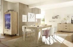 Vetrina linea Palma con 2 ante con 1 cassetto in finitura Oak
