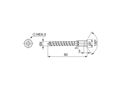 Viti autofilettanti testa piatta a brugola diametro 5 mm