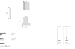 Zona studio moderna con armadio integrato in Noce Moro e Visone disponibile in 2 misure